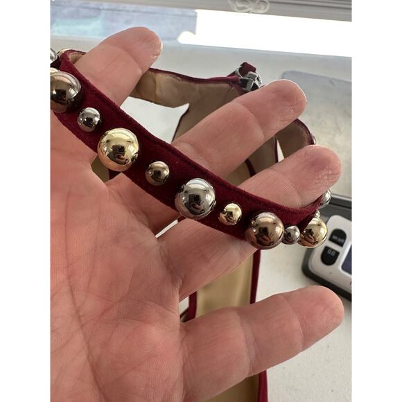 Alexandre Birman Womens Beaded Ankle Strap Stiletto Heels Pumps Size 40 Cocktail - Picture 9 of 13